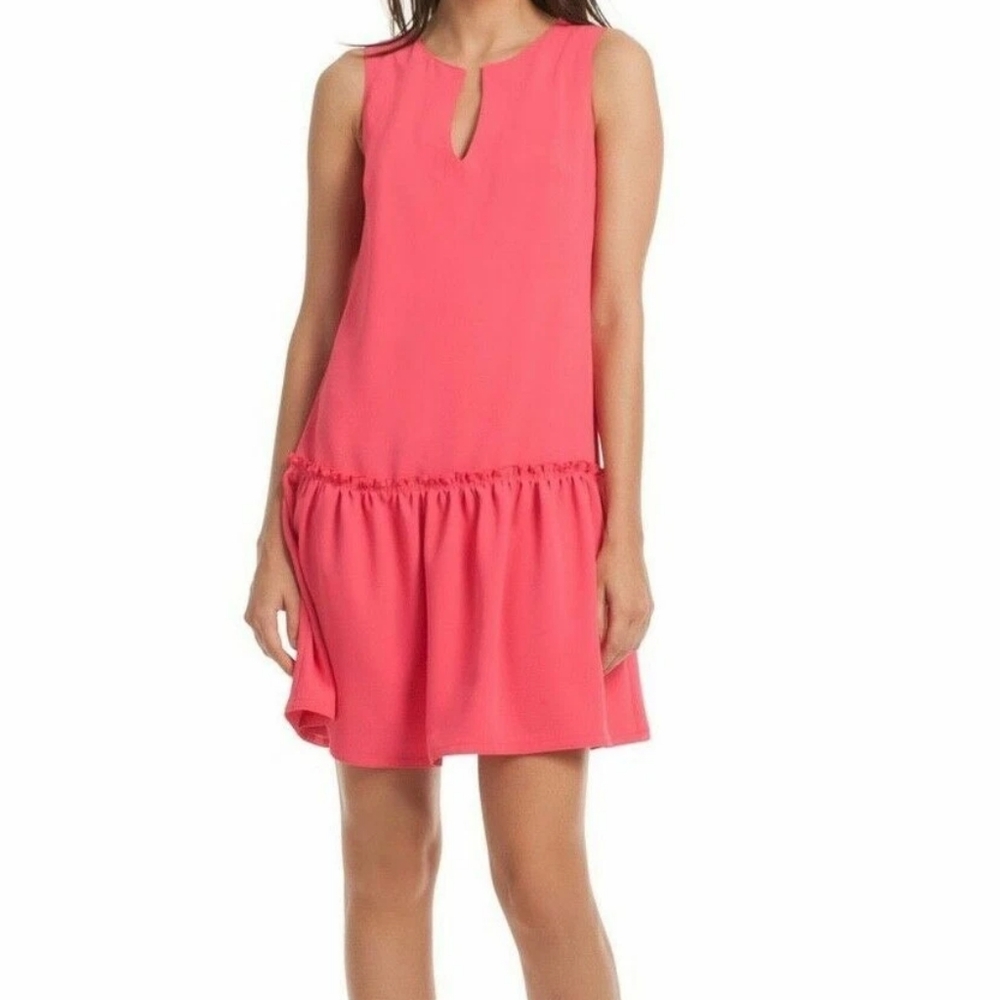 TRINA TURK coral sleeveless dress.  Size Large
